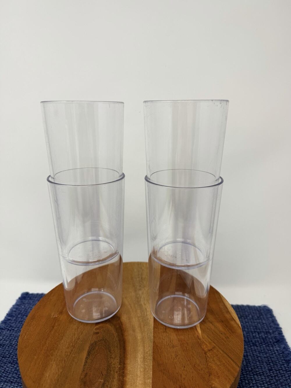 Tupperware Sheerly Elegant Acrylic 14oz Tumblers Cups Clear Used